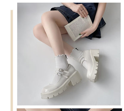 Dual-Strap Platform Mary Jane Shoes