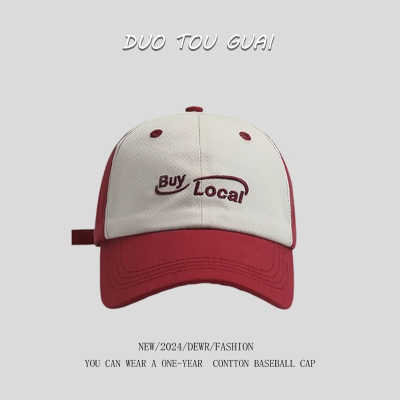 Cap Tone Lettering Two Baseball Embroidered