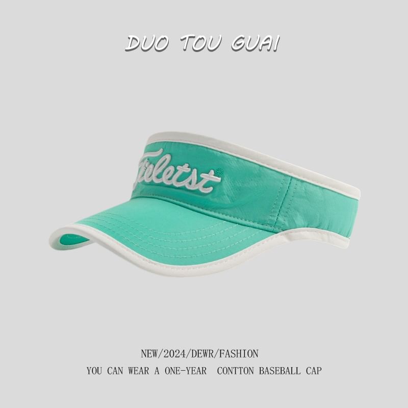 Embroidered Sun Contrast Visor Lettering Trim