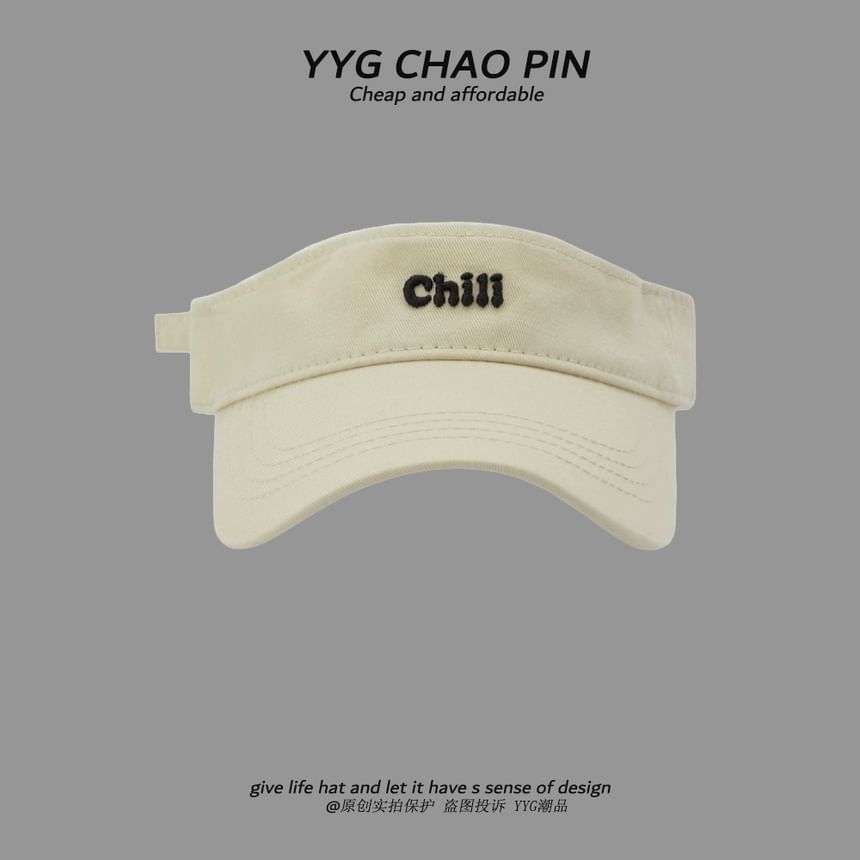 Visor Sun Embroidered Lettering