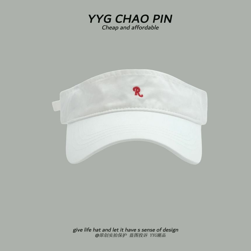Embroidered Lettering Sun Visor