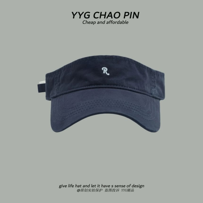 Embroidered Lettering Sun Visor