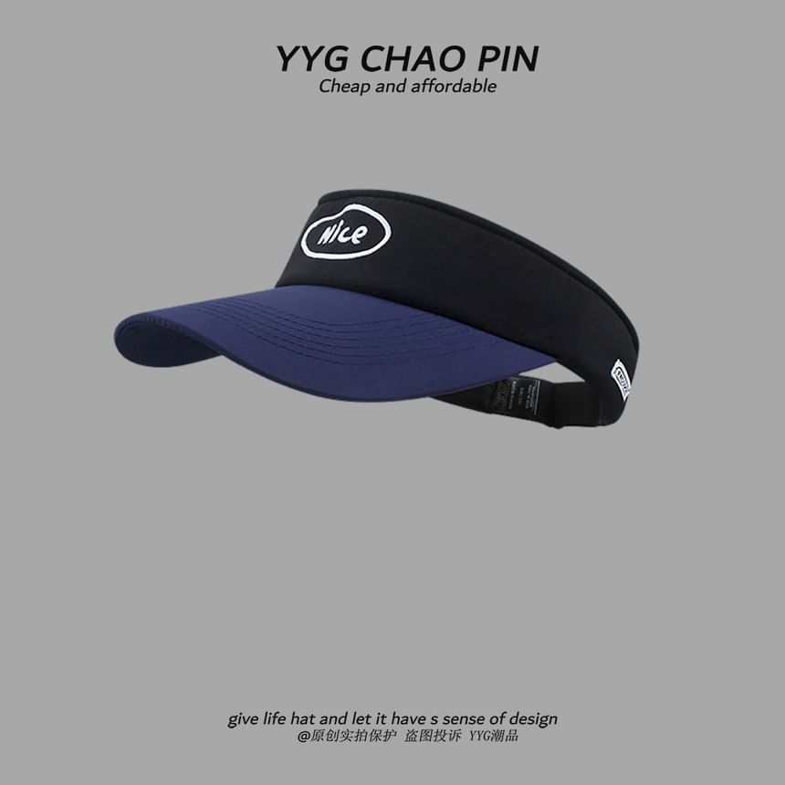 Tone Visor Sun Embroidered Lettering Two