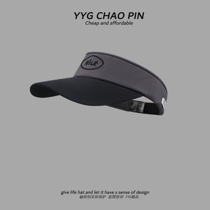 Tone Visor Sun Embroidered Lettering Two