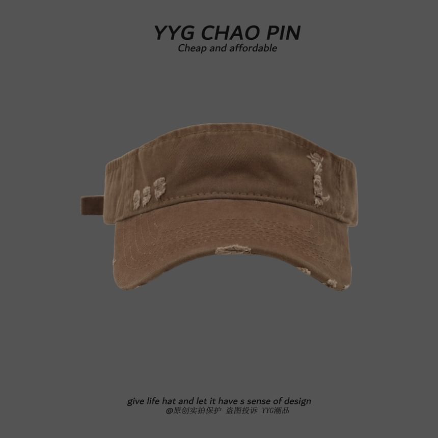 Visor Distressed Plain Sun