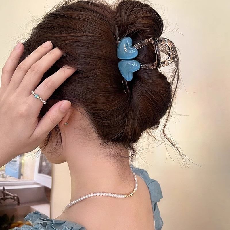 Heart Acrylic Hair Clamp