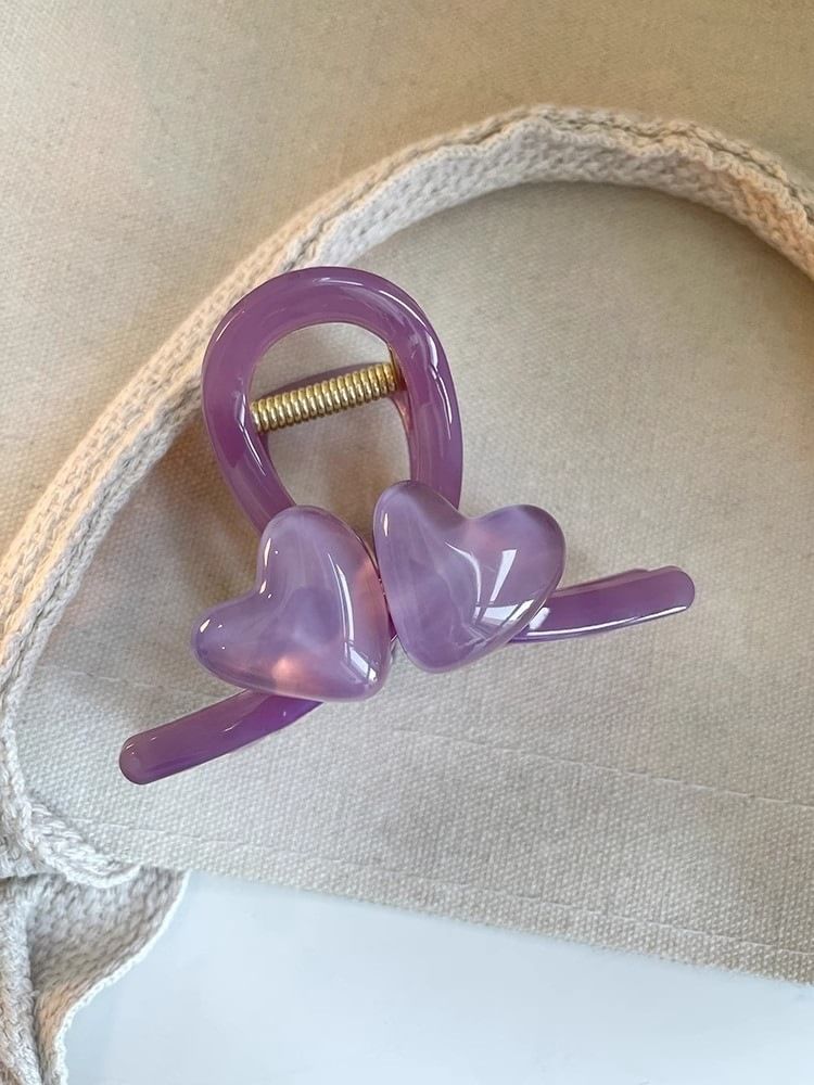 Heart Acrylic Hair Clamp