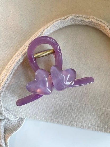 Heart Acrylic Hair Clamp