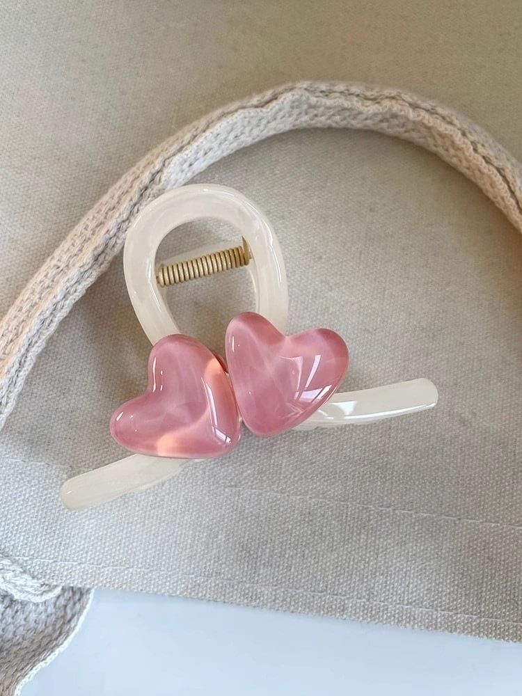 Heart Acrylic Hair Clamp