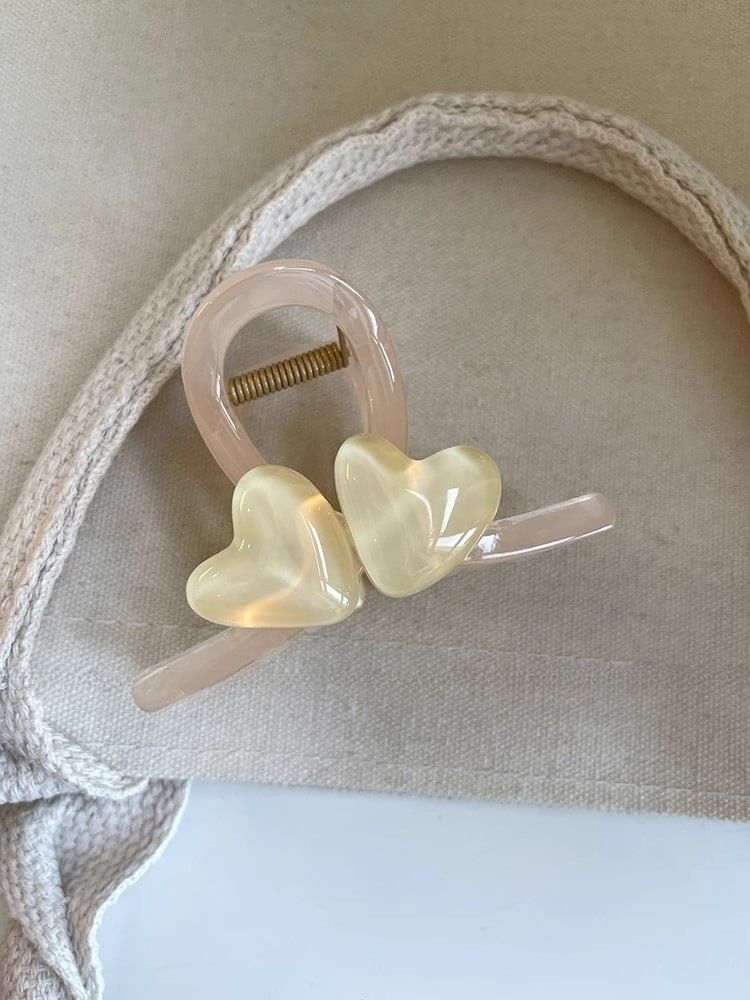 Heart Acrylic Hair Clamp