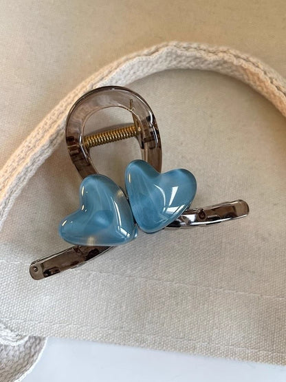 Heart Acrylic Hair Clamp