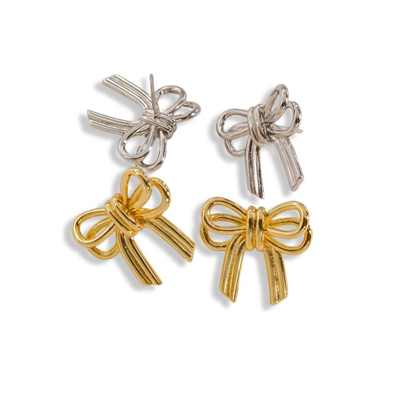 S925 Ribbon Earrings