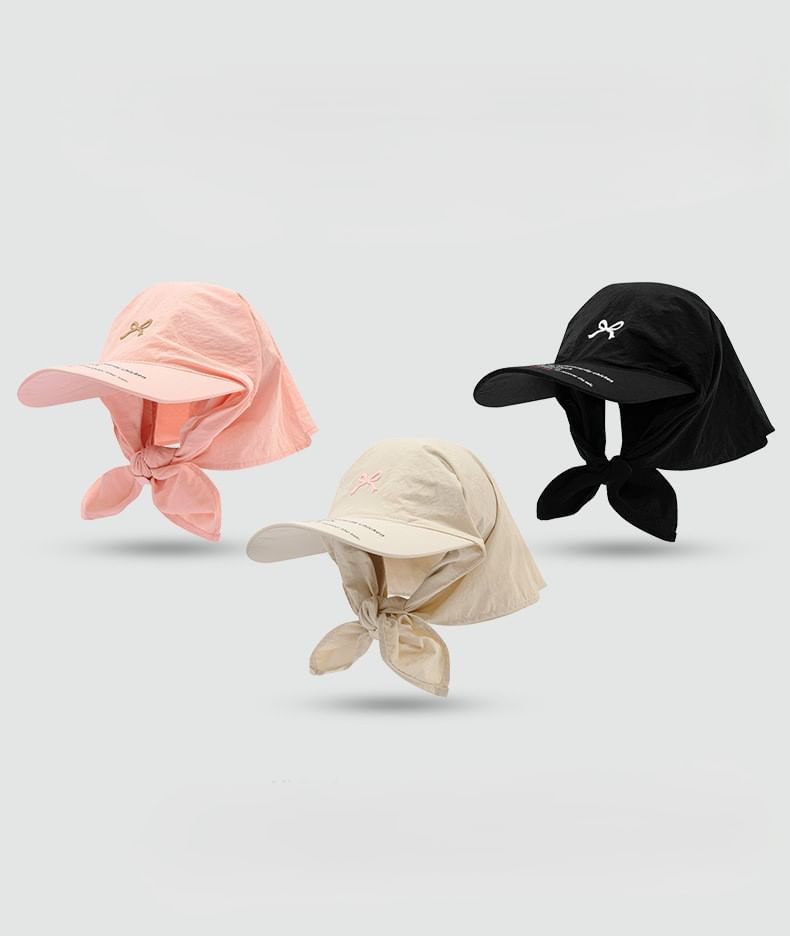 Cap Dry Quick Embroidered Bow