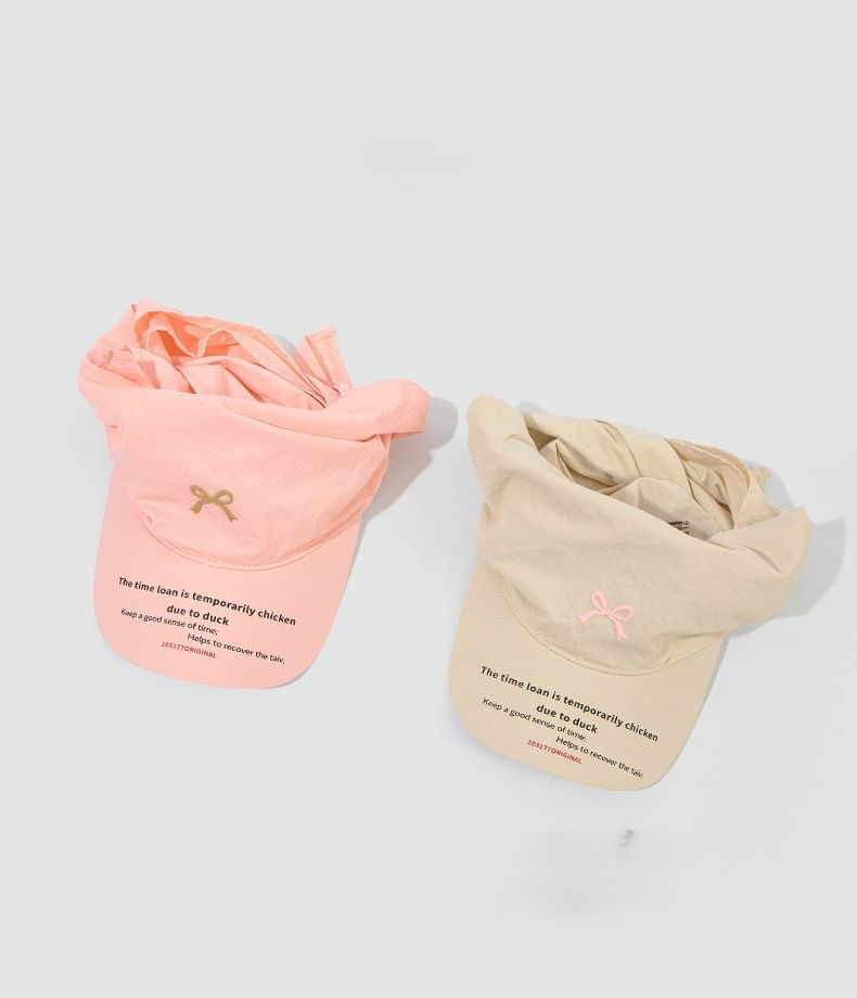 Cap Dry Quick Embroidered Bow