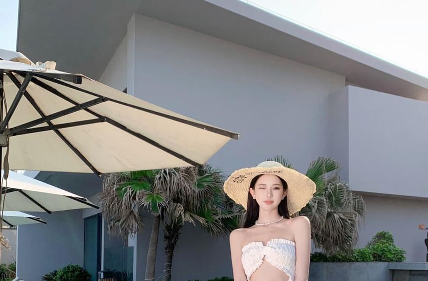 Plain Dress Cutout A-Line Tube Slit Maxi