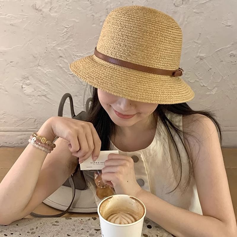 Straw Bucket Hat