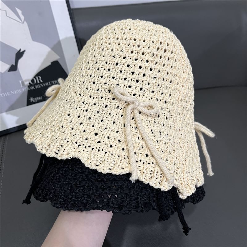 Cloche Bow Hat Knit
