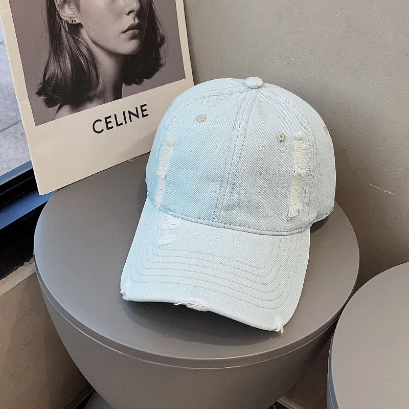 Denim Washed Cap Distressed Baseball