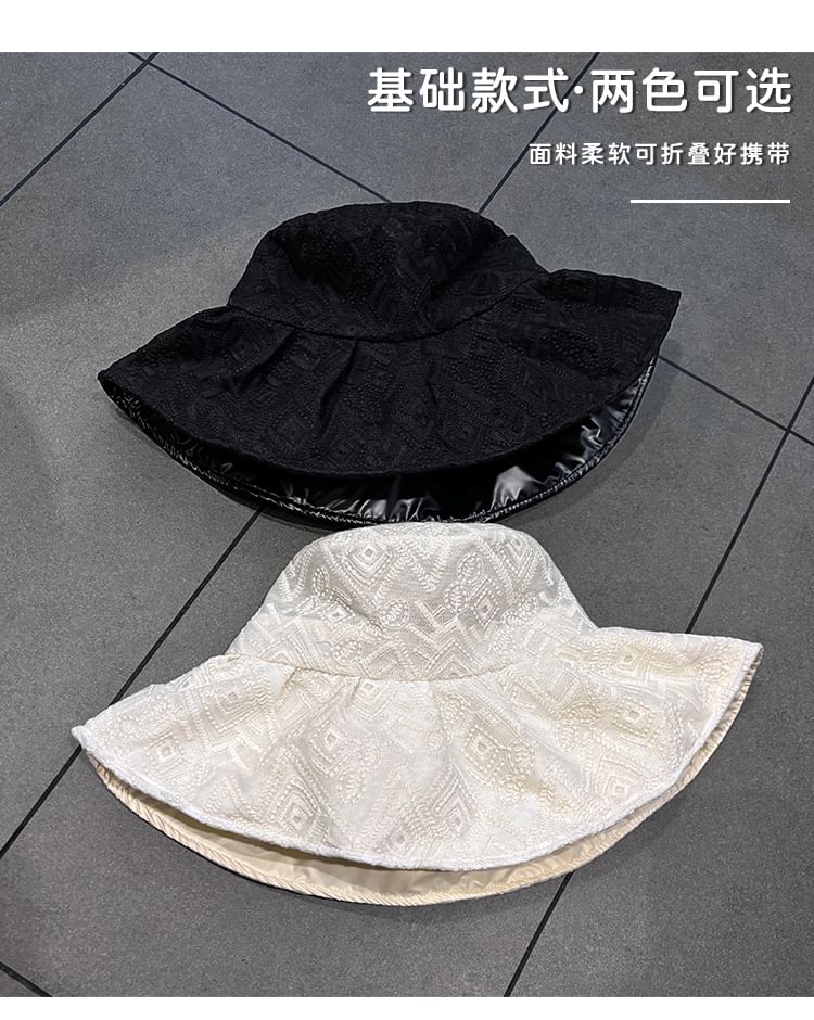 Embroidered Pattern Hat Bucket