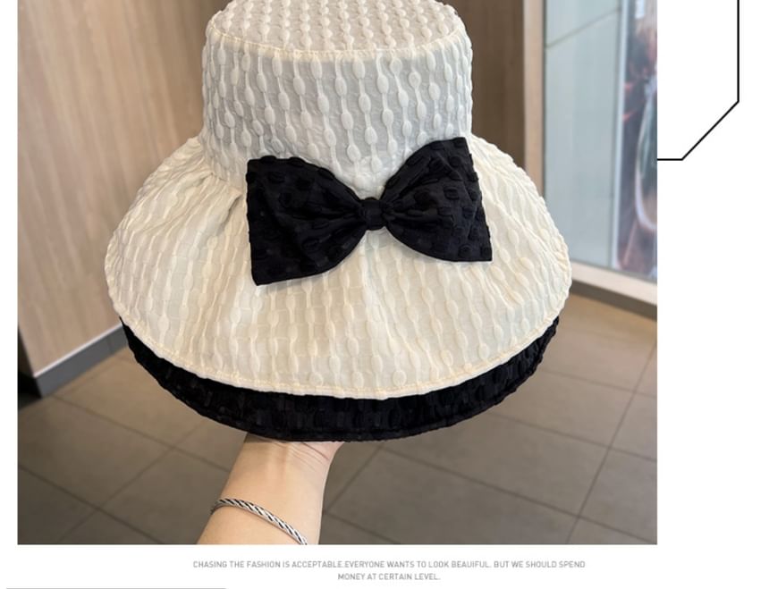 Jacquard Bucket Hat Bow