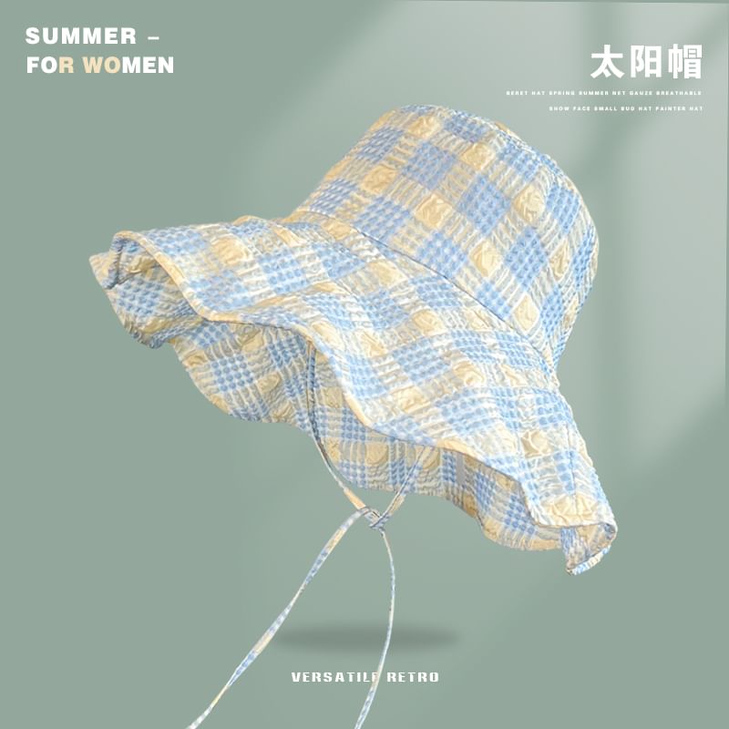 Hat Sun Plaid