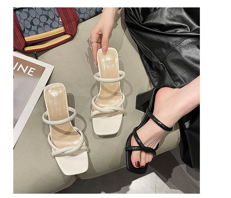 Sandals Slide Block Heel