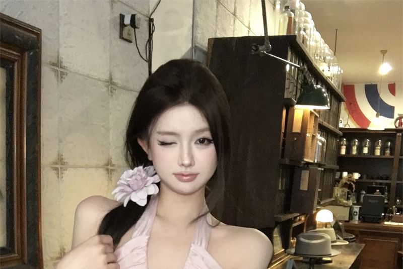 V-Neck A-Line Plain / Flowy Skirt Top Cami Maxi