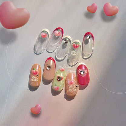 Peach / Heart / Fruit Nail Art Stickers