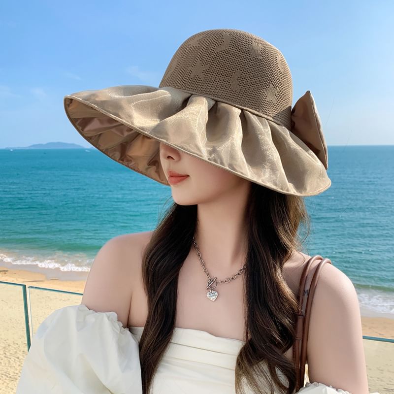 Sun Patterned Hat Ruched