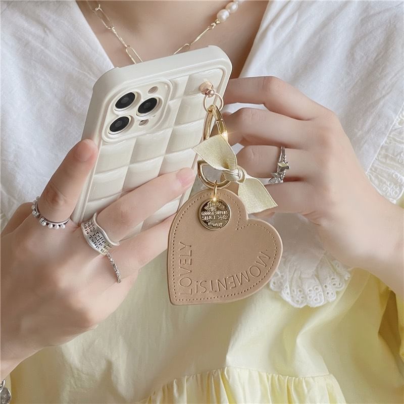 Heart Case Phone Charm