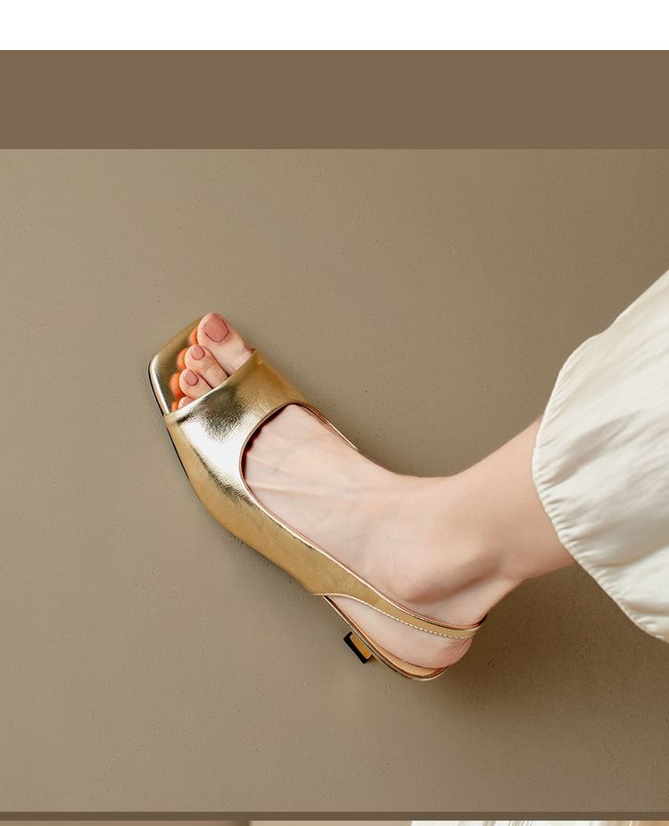 Slingback High Heel Sandals