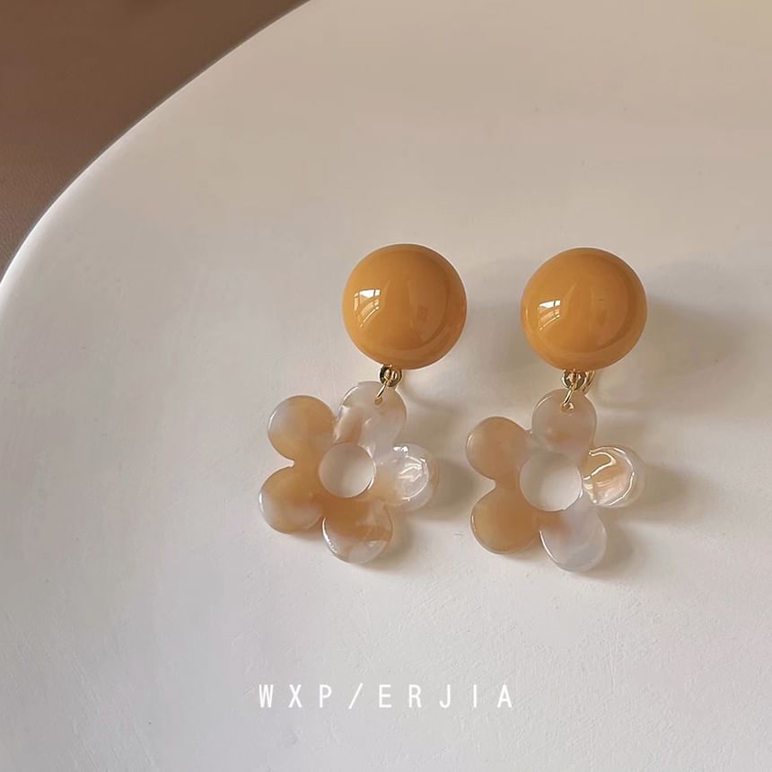 Drop Acrylic Earring Floral