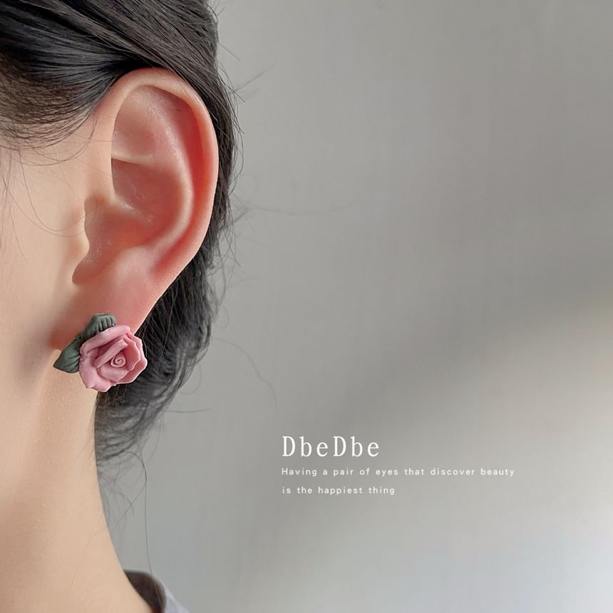Ceramic Ear Cuff Floral Alloy