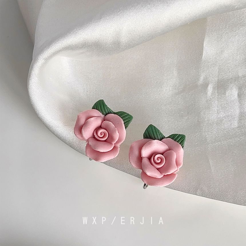 Ceramic Ear Cuff Floral Alloy