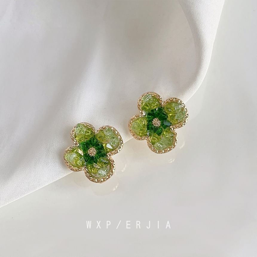 Clover Alloy Crystal Cuff Faux Ear