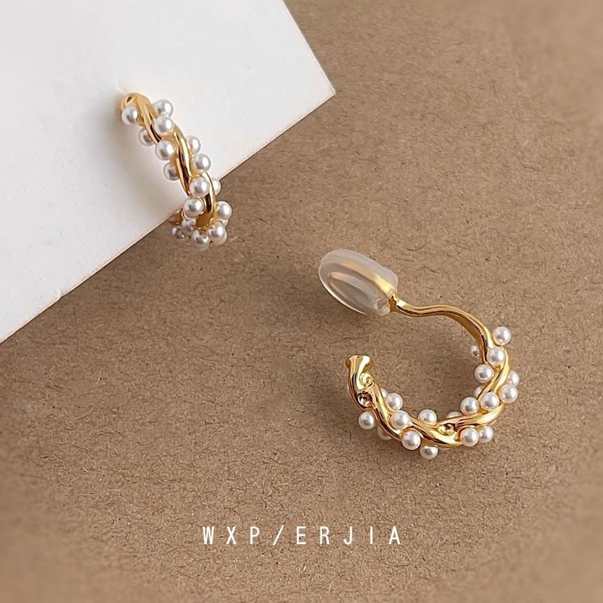 Ear Alloy Faux Pearl Cuff
