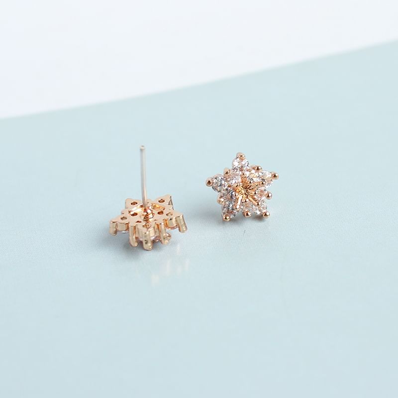 Rhinestone (Various Alloy Floral Earring Stud Designs)