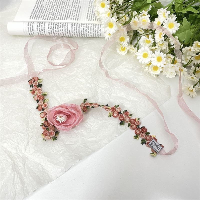 Choker Rose Lace Ribbon