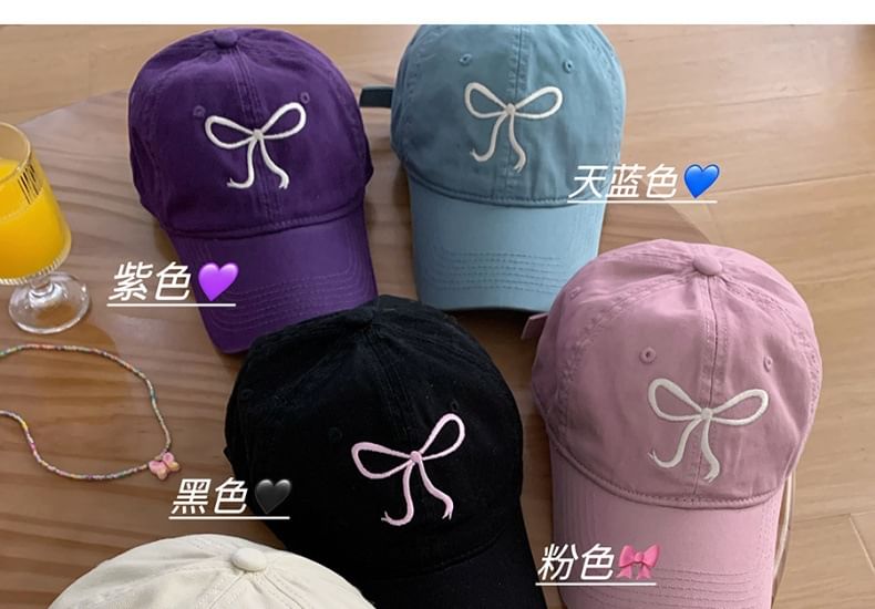 Bow Cap Embroidered Baseball