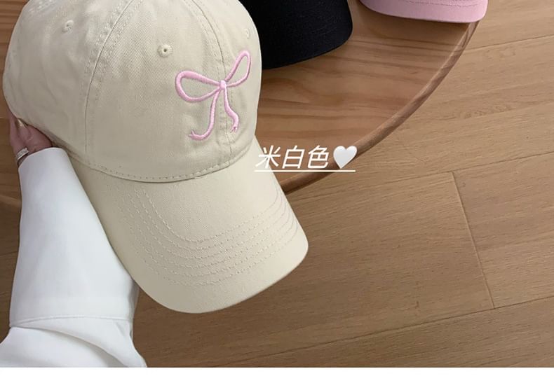 Bow Cap Embroidered Baseball