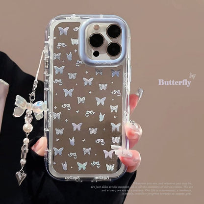 Butterfly Mirrored Phone Case / Phone Charm / Set