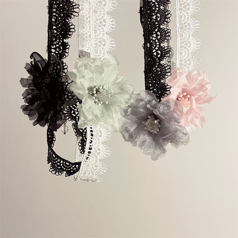 Floral Choker Fabric Lace