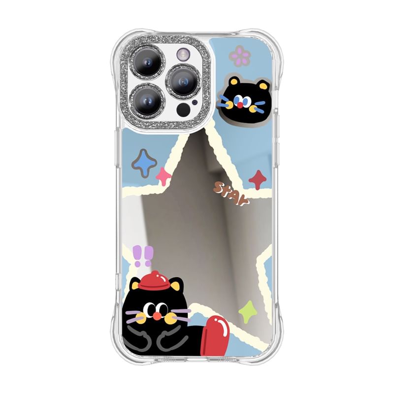 Phone Cartoon Mirrored Case