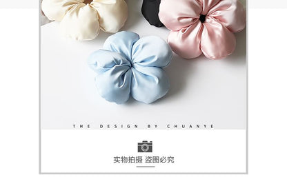 Satin Flower Scrunchie