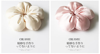 Satin Flower Scrunchie