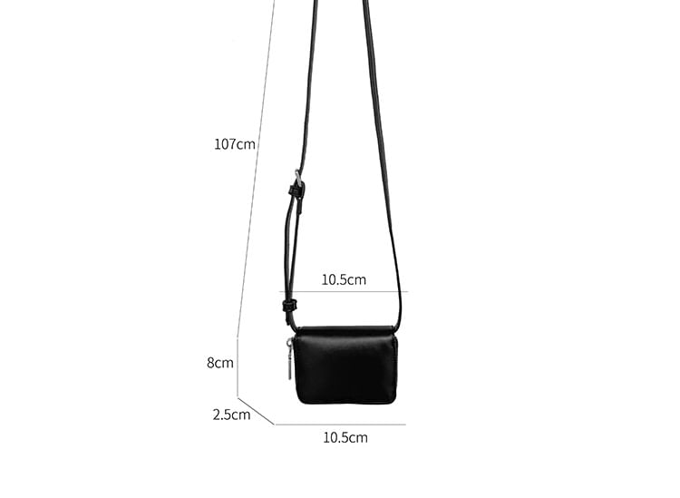 Leather Bag Plain Crossbody Faux