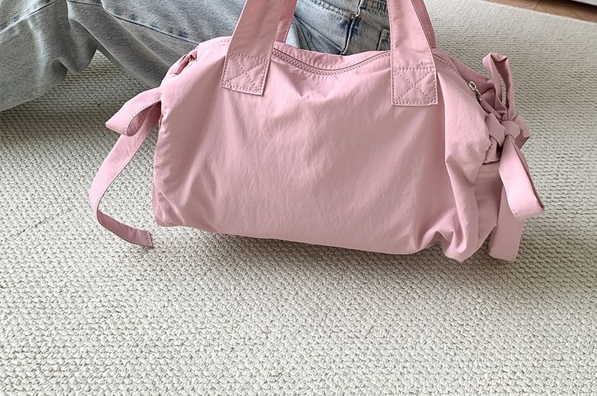 Bag Bow Plain Tote Accent Nylon