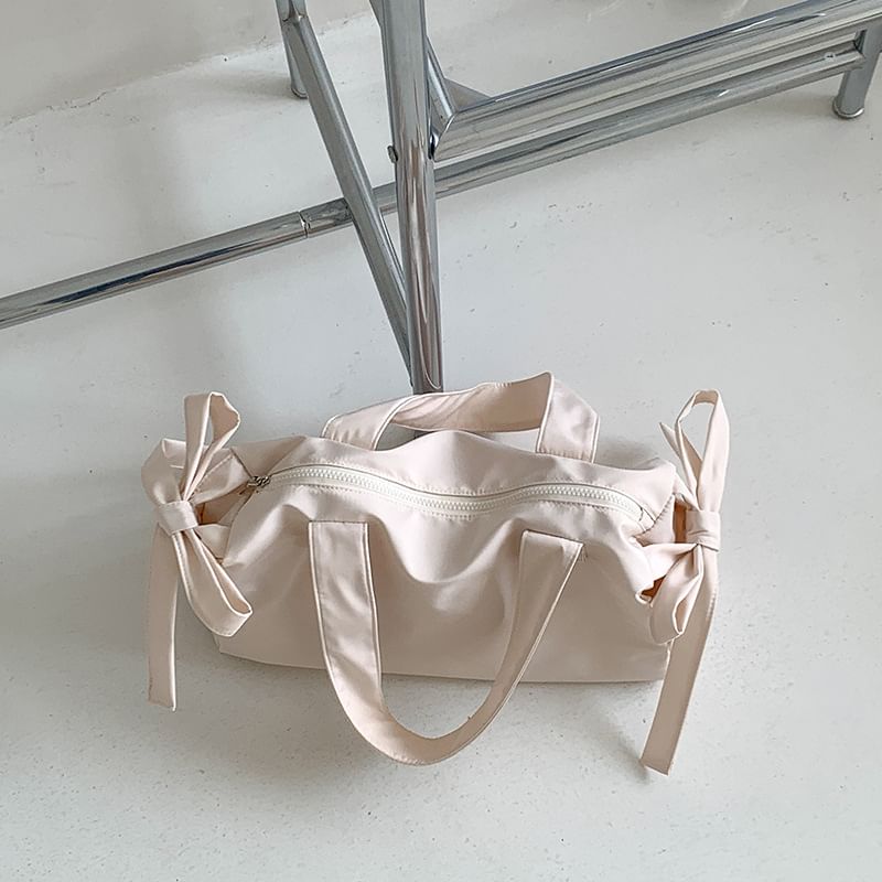 Bag Bow Plain Tote Accent Nylon