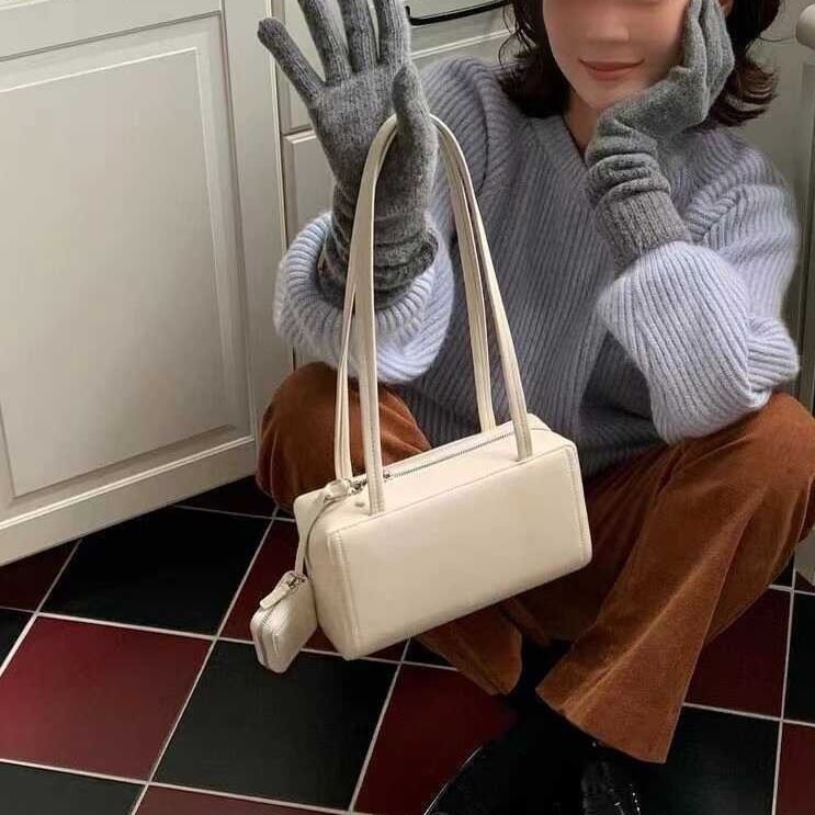 Bag Plain Shoulder Faux Leather