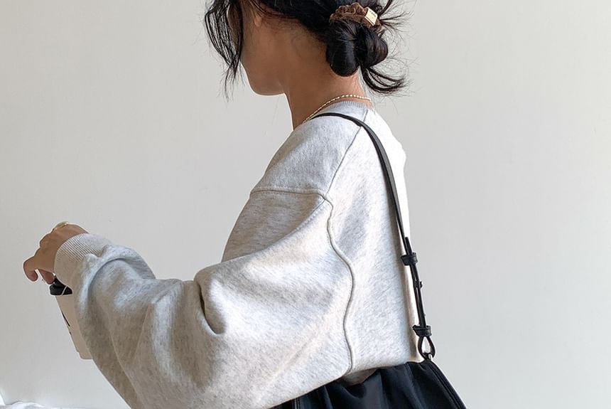 Tote Bag Buckled Flap Plain Nylon